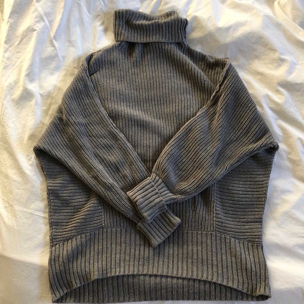 Free People Gray Turtleneck Sweater - Picture 3 of 6